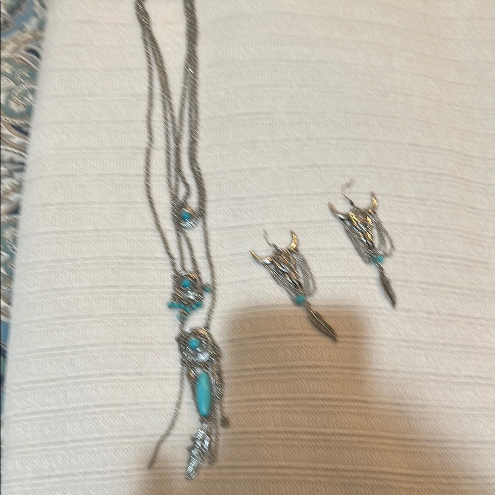 Elegant Silver and Turquoise Jewelry Set